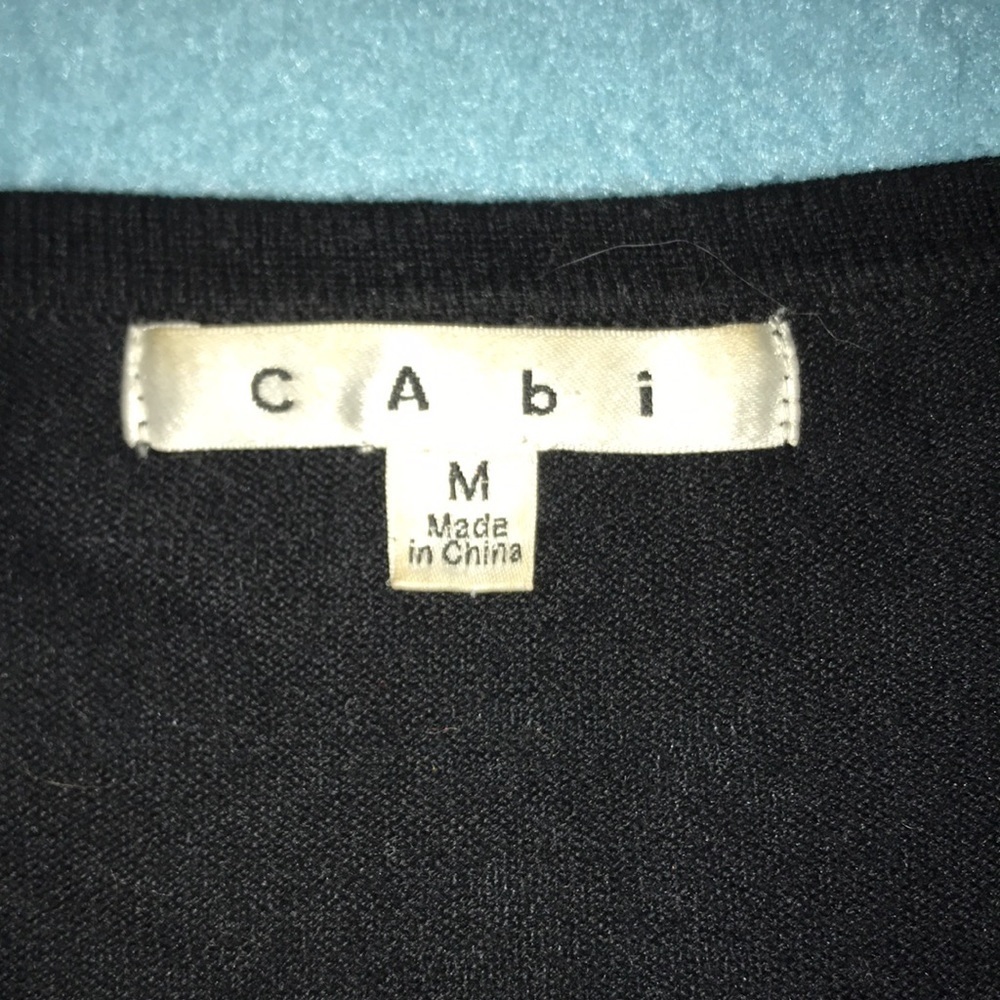 CABI Broadway tuxedo cardigan fringe sweater cashmere cotton blend NEW size M - Picture 3 of 10